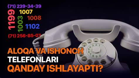 Ishonch telefonlari.